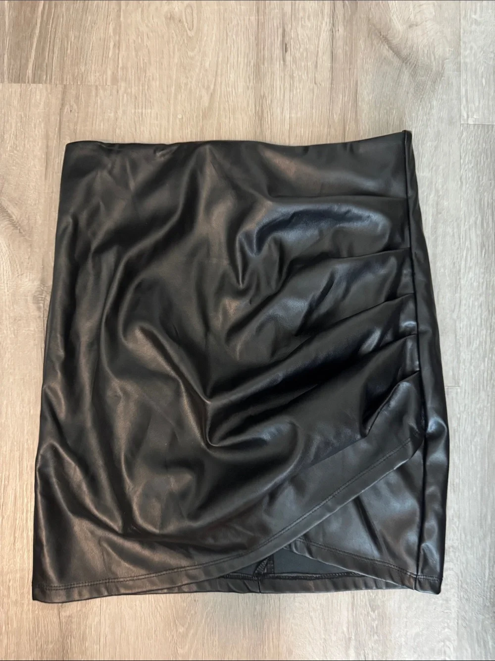 Faux Leather Black Mini Skirt